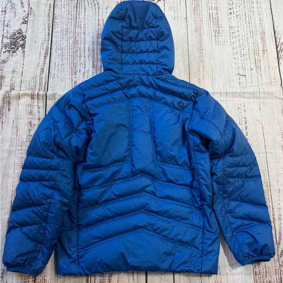 Marmot Boys Royal Blue Puffer Down Jacket Coat 700 Fill Large - Picture 8 of 10
